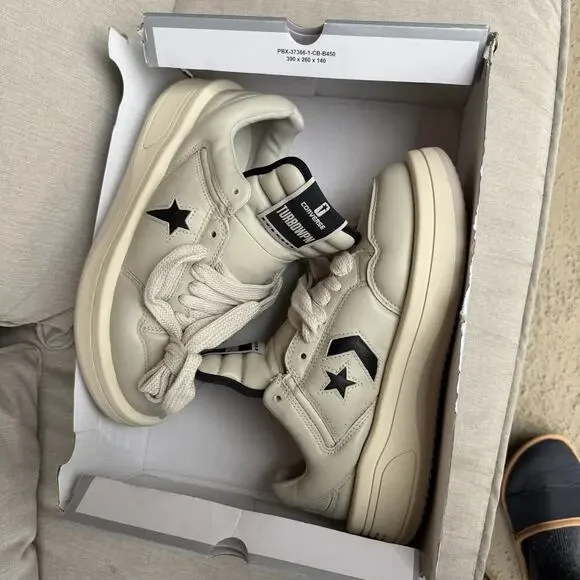 Converse TURBOWPN Low Rick Owens DRKSHDWNEW Without Tags, Size 9.5